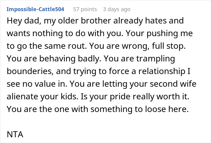Text exchange discussing family conflict over mom’s belongings and feelings of alienation. Text exchange discussing family conflict over mom’s belongings and feelings of alienation.