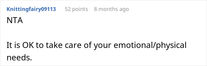 Comment supporting emotional needs in a dead bedroom divorce discussion. Comment supporting emotional needs in a dead bedroom divorce discussion.