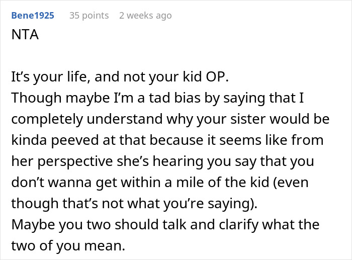 Text screenshot discussing sibling role pressure in parenting. Text screenshot discussing sibling role pressure in parenting.
