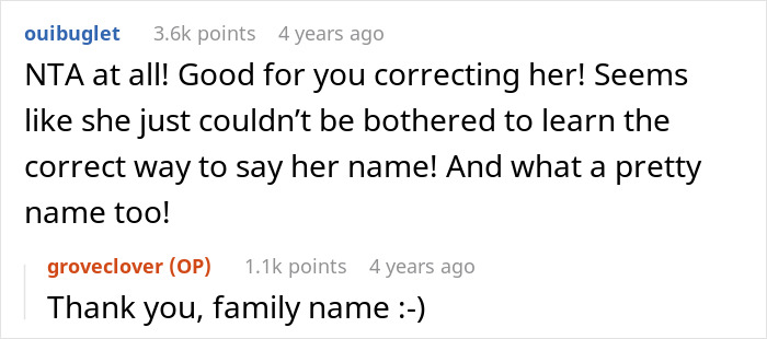 Reddit comment supporting a dad correcting a teacher on daughter's name pronunciation. Reddit comment supporting a dad correcting a teacher on daughter's name pronunciation.