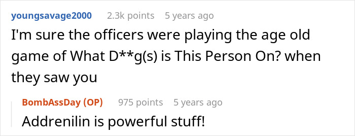 Reddit comments about adrenaline and law enforcement's possible thoughts during a woman's insulin quest. Reddit comments about adrenaline and law enforcement's possible thoughts during a woman's insulin quest.