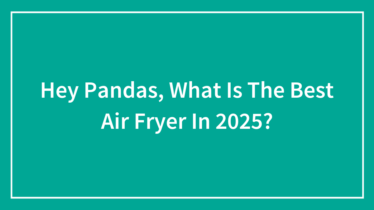 Hey Pandas, What Is The Best Air Fryer In 2025? (Closed)