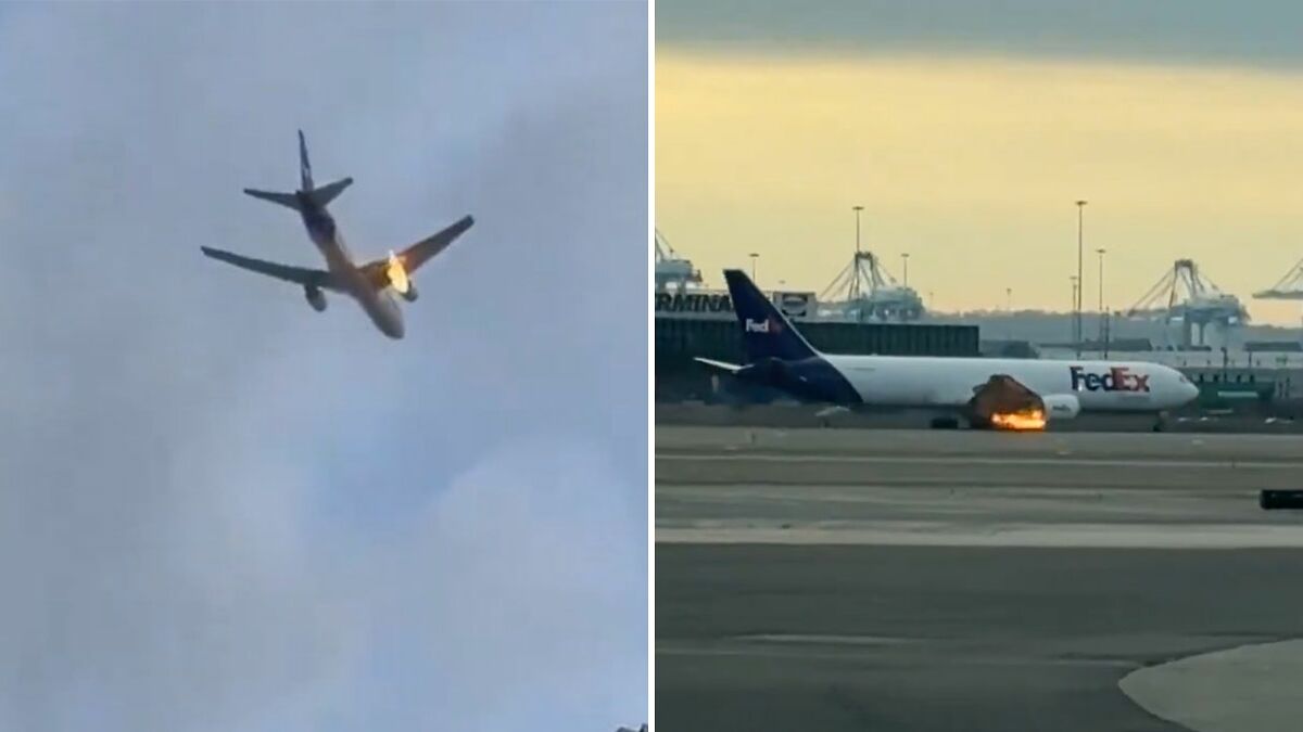 FedEx Aircraft Erupts In Fire Mid-Air, Makes Emergency Landing
