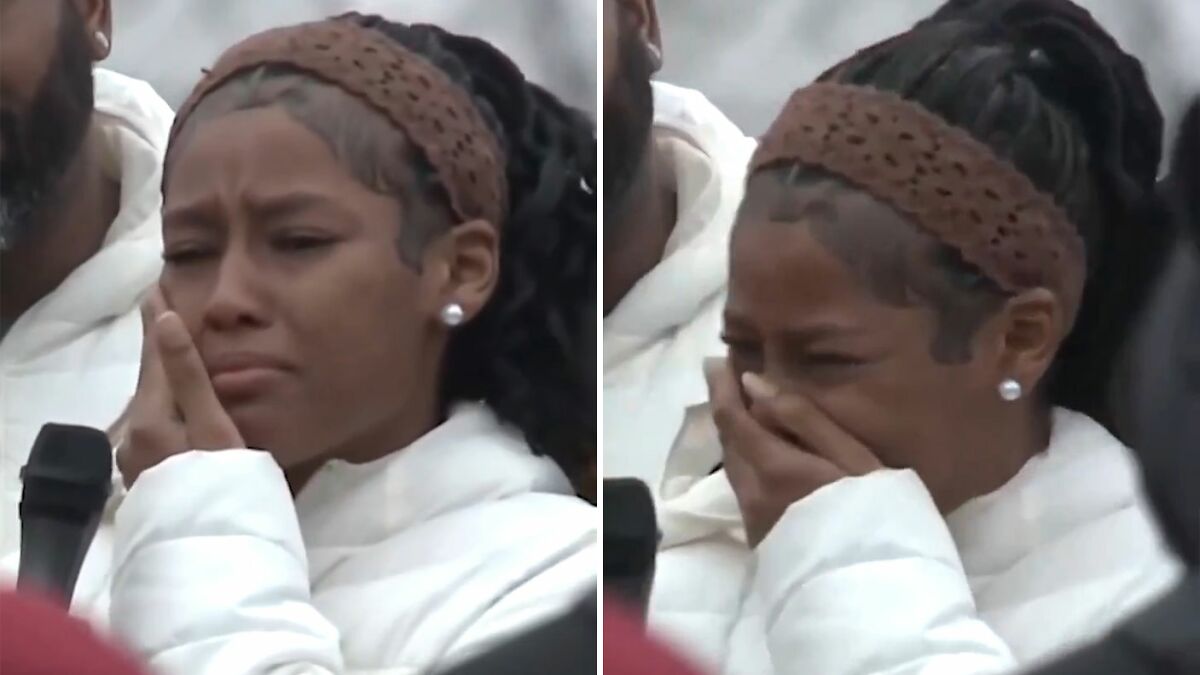 “So Fake”: Track Star Cries At Support Rally After Being Charged Over Baton Assault