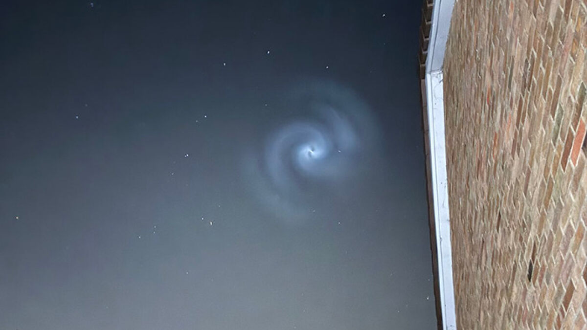 Mysterious Blue Spiral Baffles Onlookers Across The UK, Causing Experts To Reveal Its True Cause