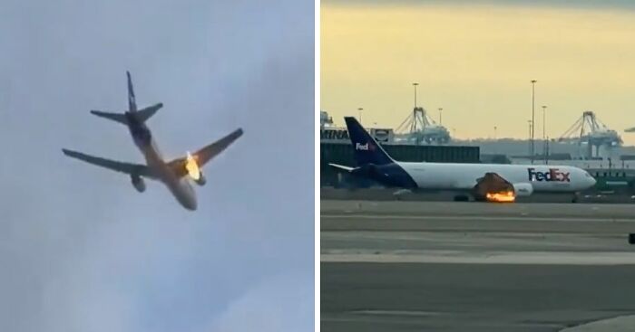 FedEx Aircraft Erupts In Fire Mid-Air, Makes Emergency Landing
