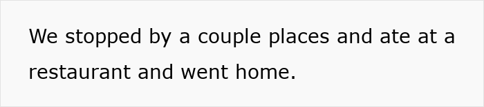 Text on a plain background discussing casual dining plans. Text on a plain background discussing casual dining plans.