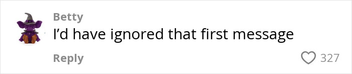 Betty's comment on an employee's vacation-related message from a toxic boss, highlighting family priorities. Betty's comment on an employee's vacation-related message from a toxic boss, highlighting family priorities.