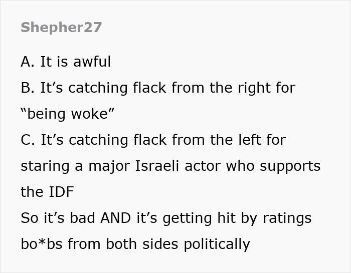 Text comments on Disney's Snow White being criticized and poorly rated. Text comments on Disney's Snow White being criticized and poorly rated.