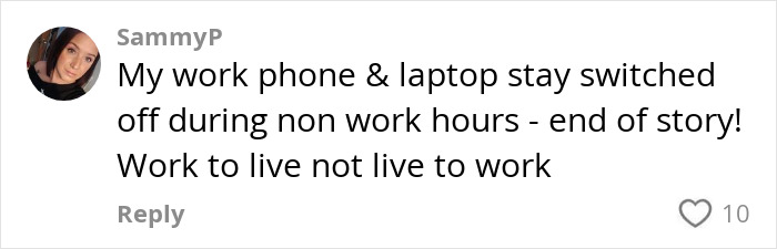 Employee responds to toxic boss, emphasizing "family first" and work-life balance during non-work hours. Employee responds to toxic boss, emphasizing "family first" and work-life balance during non-work hours.