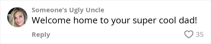 Comment saying "Welcome home to your super cool dad!" with 35 likes, related to NASA astronaut's health concerns. Comment saying "Welcome home to your super cool dad!" with 35 likes, related to NASA astronaut's health concerns.