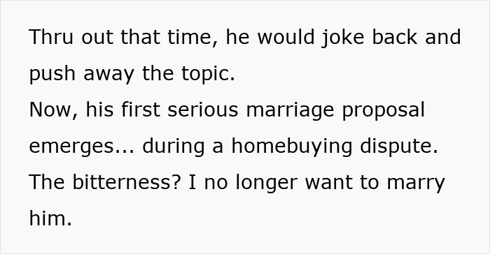 Man Shows No Interest In Marrying His Long-Time Girlfriend Until She Tries To Buy A House Alone
