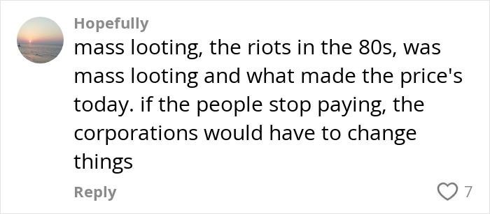 Comment on grocery prices in the US, citing historical context and corporate influence. Comment on grocery prices in the US, citing historical context and corporate influence.