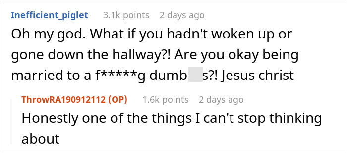 Text exchange about the husband's prank that almost costs wife's life, showcasing concern and disbelief. Text exchange about the husband's prank that almost costs wife's life, showcasing concern and disbelief.