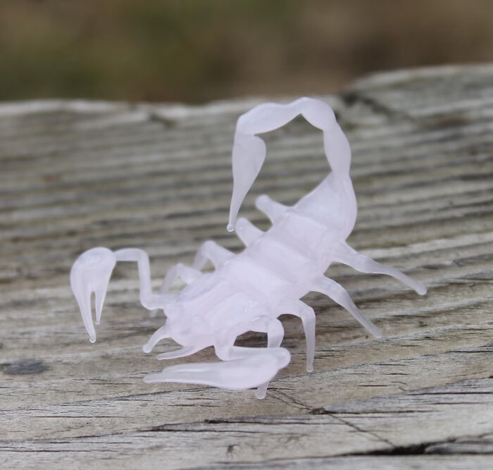 I Made Glass Scorpion Figurines That Can Be Used As Aquarium Or Terrarium Decor (6 Pics)