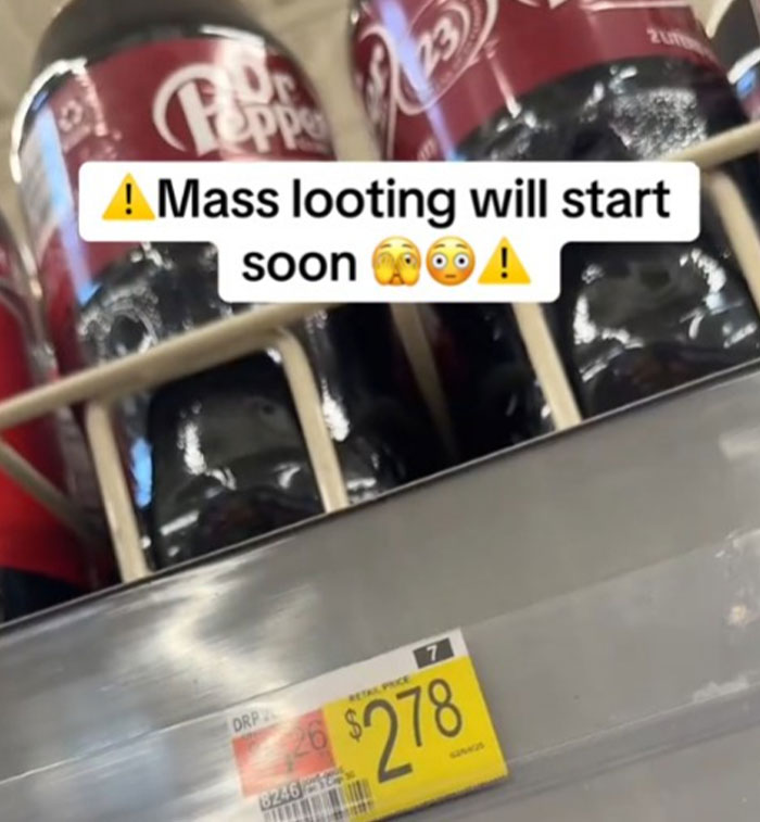 US grocery prices: $2.78 for Dr. Pepper, sparking outrage. US grocery prices: $2.78 for Dr. Pepper, sparking outrage.