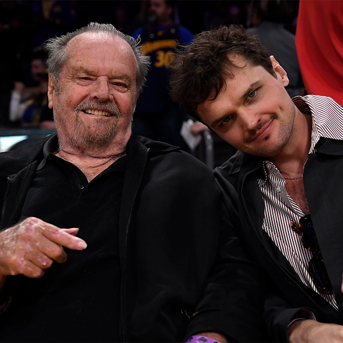 Ray Nicholson and father Jack Nicholson smiling for a photo at an event. Ray Nicholson and father Jack Nicholson smiling for a photo at an event.