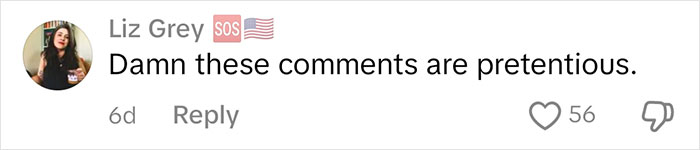 Online comment criticizing pretentious reactions to one specific book. Online comment criticizing pretentious reactions to one specific book.
