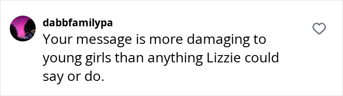 Comment criticizing personal trainer, discussing impact on young girls related to obesity. Comment criticizing personal trainer, discussing impact on young girls related to obesity.