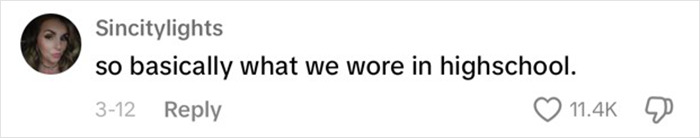 Comment referencing a basic outfit, sparking debate with over 11,000 likes. Comment referencing a basic outfit, sparking debate with over 11,000 likes.
