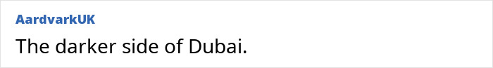 Text reading "The darker side of Dubai" suggesting hidden issues in the city. Text reading "The darker side of Dubai" suggesting hidden issues in the city.