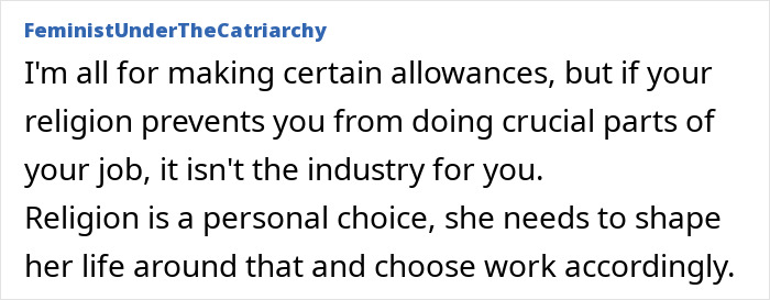 Muslim Employee Won’t Meet Male Client Alone, Cites Religion As A Factor, Boss Unsure What To Do Muslim Employee Won’t Meet Male Client Alone, Cites Religion As A Factor, Boss Unsure What To Do