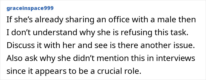Muslim Employee Won’t Meet Male Client Alone, Cites Religion As A Factor, Boss Unsure What To Do Muslim Employee Won’t Meet Male Client Alone, Cites Religion As A Factor, Boss Unsure What To Do