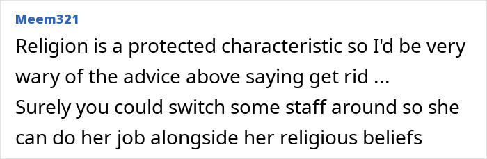 Muslim Employee Won’t Meet Male Client Alone, Cites Religion As A Factor, Boss Unsure What To Do Muslim Employee Won’t Meet Male Client Alone, Cites Religion As A Factor, Boss Unsure What To Do