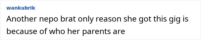 Comment regarding a debut at Paris Fashion Week, containing a critical opinion. Comment regarding a debut at Paris Fashion Week, containing a critical opinion.