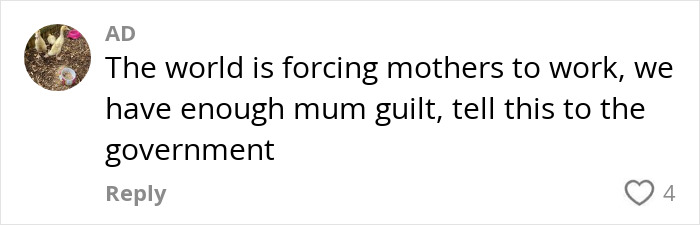 Comment about parenting challenges and daycare decisions, with a heart react. Comment about parenting challenges and daycare decisions, with a heart react.
