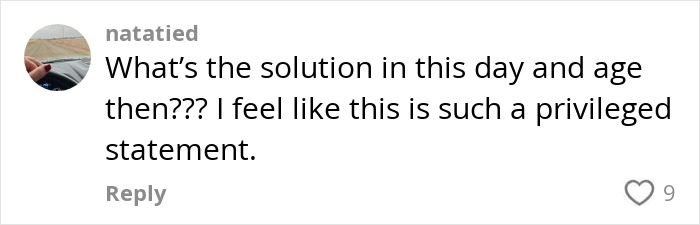 Comment questioning daycare advice, discussing privilege and solutions for parenting. Comment questioning daycare advice, discussing privilege and solutions for parenting.