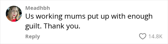Comment on parenting and daycare: "Us working mums put up with enough guilt. Thank you. Comment on parenting and daycare: "Us working mums put up with enough guilt. Thank you.