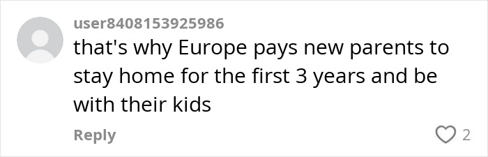 Comment on parental support for early childcare decisions. Comment on parental support for early childcare decisions.