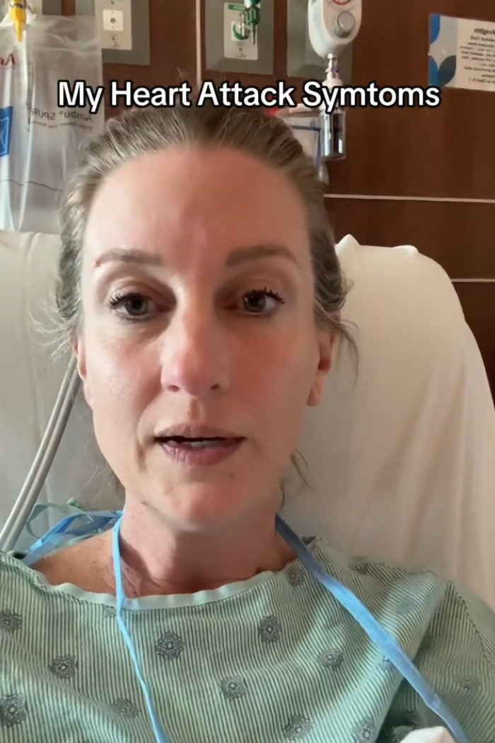46YO woman in hospital bed discussing subtle heart attack symptoms, sharing her personal experience. 46YO woman in hospital bed discussing subtle heart attack symptoms, sharing her personal experience.