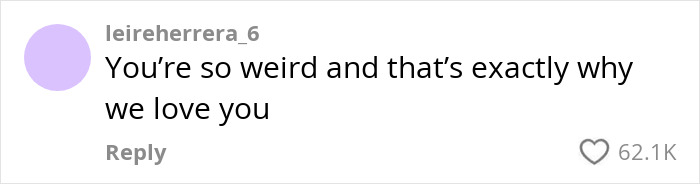 Comment showing fan's affection despite Benny Blanco's shower habit, saying "You're so weird and that's exactly why we love you. Comment showing fan's affection despite Benny Blanco's shower habit, saying "You're so weird and that's exactly why we love you.