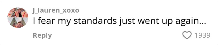 Comment from J_lauren_xoxo about Benny Blanco's shower habit, expressing increased standards. Comment from J_lauren_xoxo about Benny Blanco's shower habit, expressing increased standards.