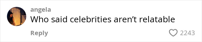 Comment reads, "Who said celebrities aren’t relatable," with 2243 likes on a post about Benny Blanco's shower habit. Comment reads, "Who said celebrities aren’t relatable," with 2243 likes on a post about Benny Blanco's shower habit.