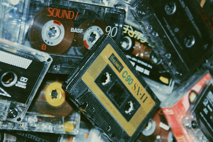 Cassette tapes stacked together, evoking ’70s and ’80s nostalgia. Cassette tapes stacked together, evoking ’70s and ’80s nostalgia.