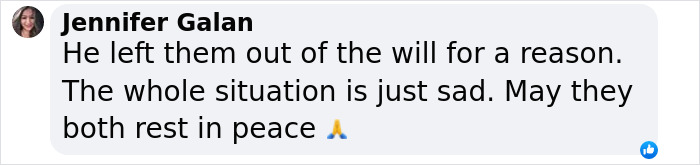 Comment about Gene Hackman's will, mentioning his late wife's fortune. Comment about Gene Hackman's will, mentioning his late wife's fortune.