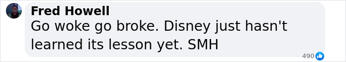 Comment by Fred Howell expressing opinions on Disney and 'Snow White' performance. Comment by Fred Howell expressing opinions on Disney and 'Snow White' performance.