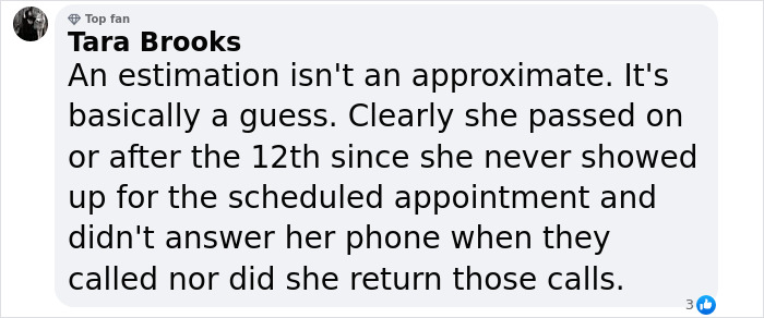 Comment discussing time discrepancies related to Gene Hackman mystery deepening. Comment discussing time discrepancies related to Gene Hackman mystery deepening.