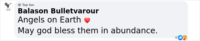 Text comment praising nurses as "Angels on Earth," accompanied by a heart emoji. Text comment praising nurses as "Angels on Earth," accompanied by a heart emoji.