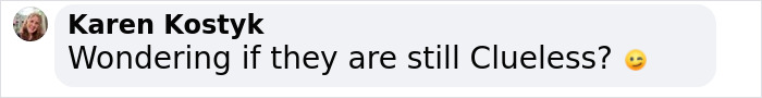 Comment asking if the cast of 'Clueless' remains the same after 30 years, with nostalgic tone and emoji. Comment asking if the cast of 'Clueless' remains the same after 30 years, with nostalgic tone and emoji.