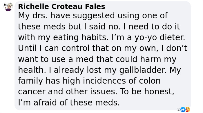Text discussing Ozempic side effects and personal health concerns. Text discussing Ozempic side effects and personal health concerns.