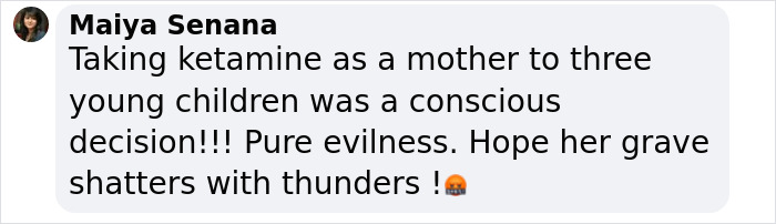 Comment expressing anger about a mother under influence, calling her actions evil. Comment expressing anger about a mother under influence, calling her actions evil.