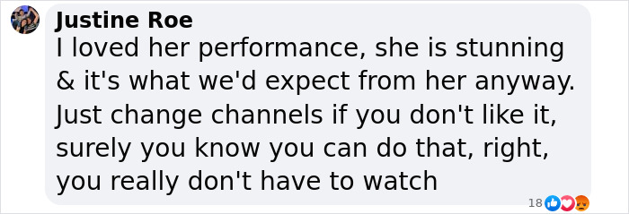 Text post praising Sabrina Carpenter's Brit Awards performance with emojis reacting positively and negatively. Text post praising Sabrina Carpenter's Brit Awards performance with emojis reacting positively and negatively.