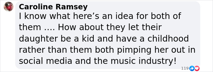 Comment discussing Kanye, Kim Kardashian, and daughter's childhood protection. Comment discussing Kanye, Kim Kardashian, and daughter's childhood protection.