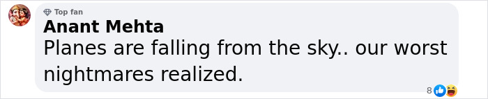 Comment on plane crash tragedy, discussing fears and disasters. Comment on plane crash tragedy, discussing fears and disasters.