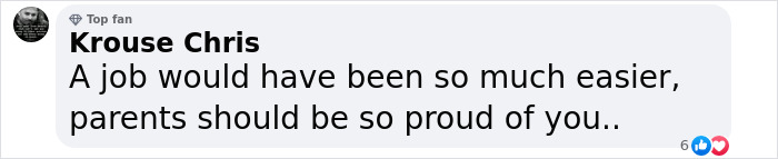 Comment screenshot criticizing "Porta Potty" parties with sarcastic job remark. Comment screenshot criticizing "Porta Potty" parties with sarcastic job remark.