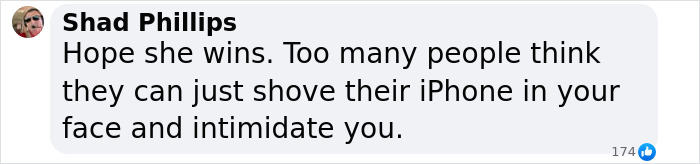 Comment on viral flyer seat refusal, discussing confrontation over phone intimidation. Comment on viral flyer seat refusal, discussing confrontation over phone intimidation.